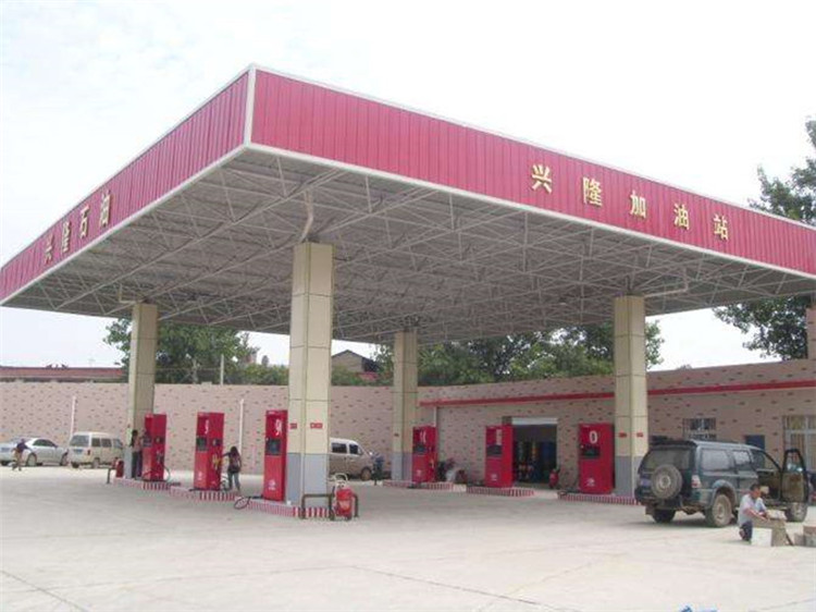 叶城加油站钢结构网架案例9